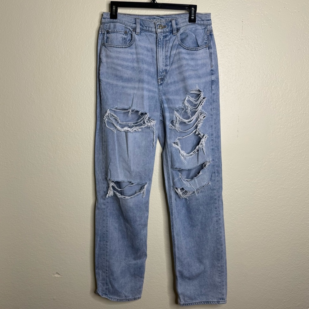 American Eagle Highest Rise Baggy Straight Sz 10